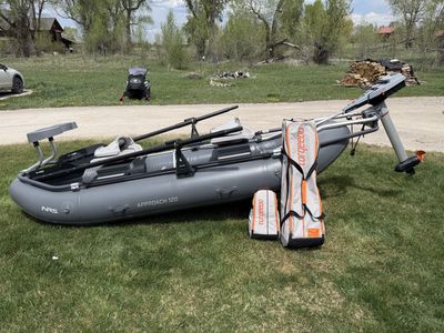 NRS Approach 120 Fishing Raft with Torqeedo 3HP Electric Outboard