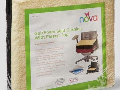 NOVA Gel Foam Seat Cushion Coccyx Cutout Fleece