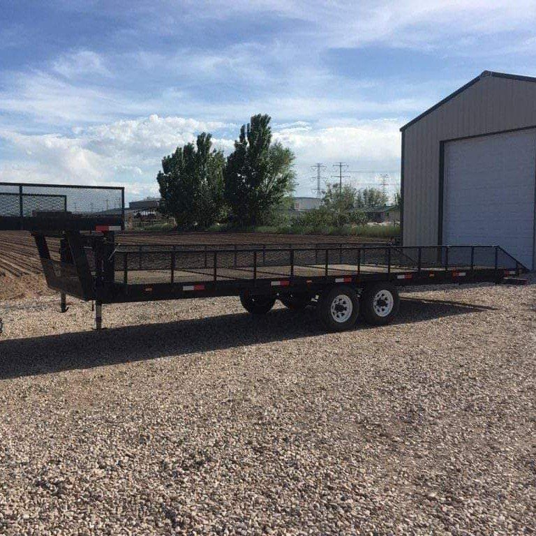 24 foot flatbed 5th wheel trailer
