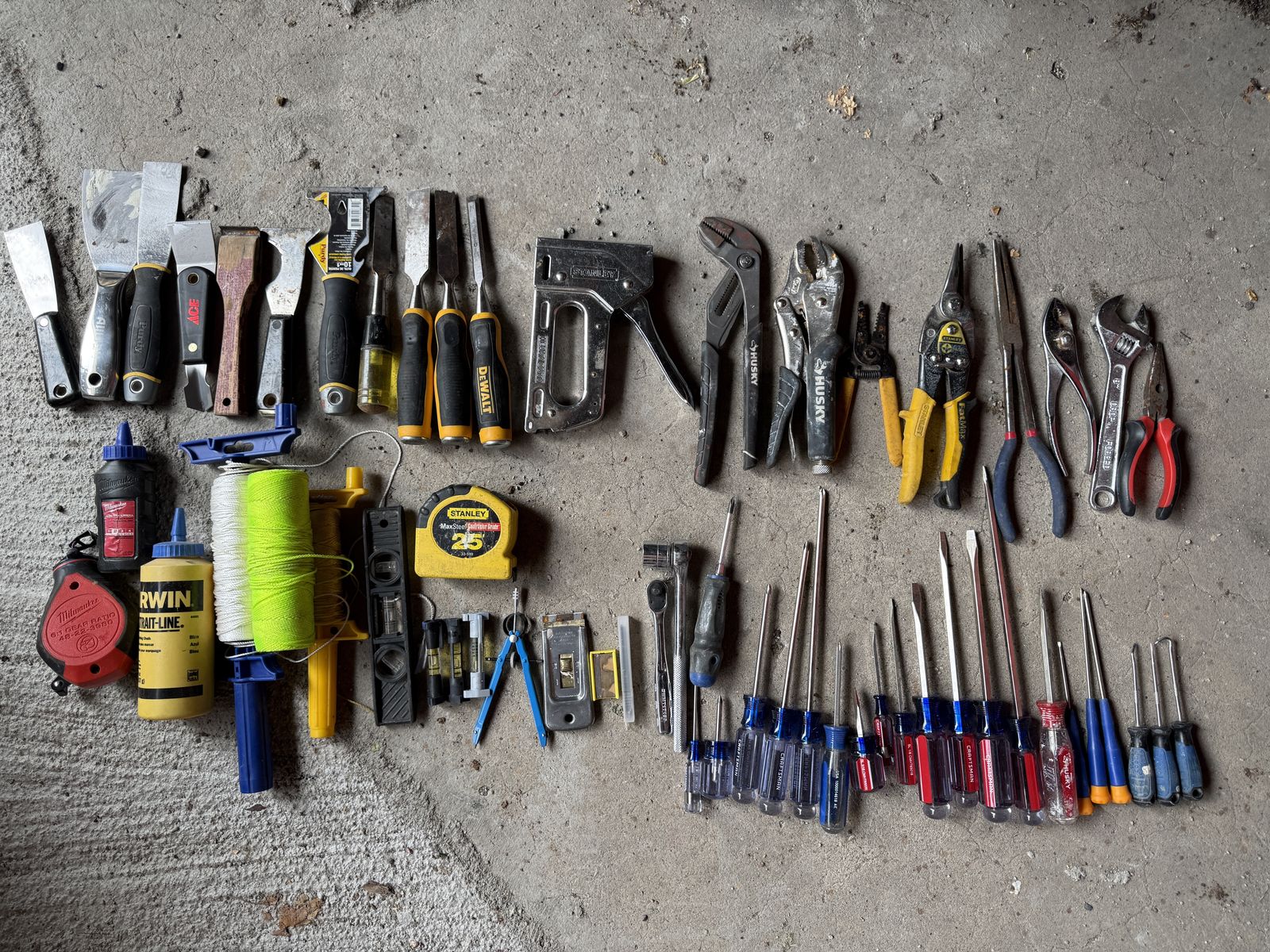 Assorted hand tools