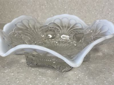 Vintage Opalescent Glass Bowl