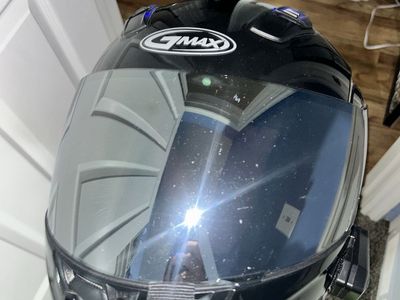 GMAX MD-04 Helmet Gloss Black with Clear & Tinted Visors. Size Small