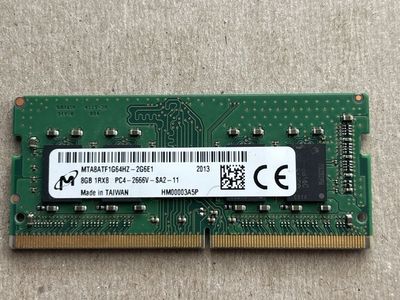 Micron 8GB DDR4 2666MHz SODIMM Laptop RAM (MTA8ATF1G64HZ-2G6E1)
