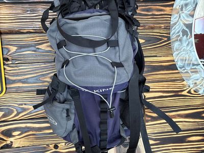 Dakine Hiking Backpack Gray/Blue Outdoor Camping Travel Bag Multi-Pocket