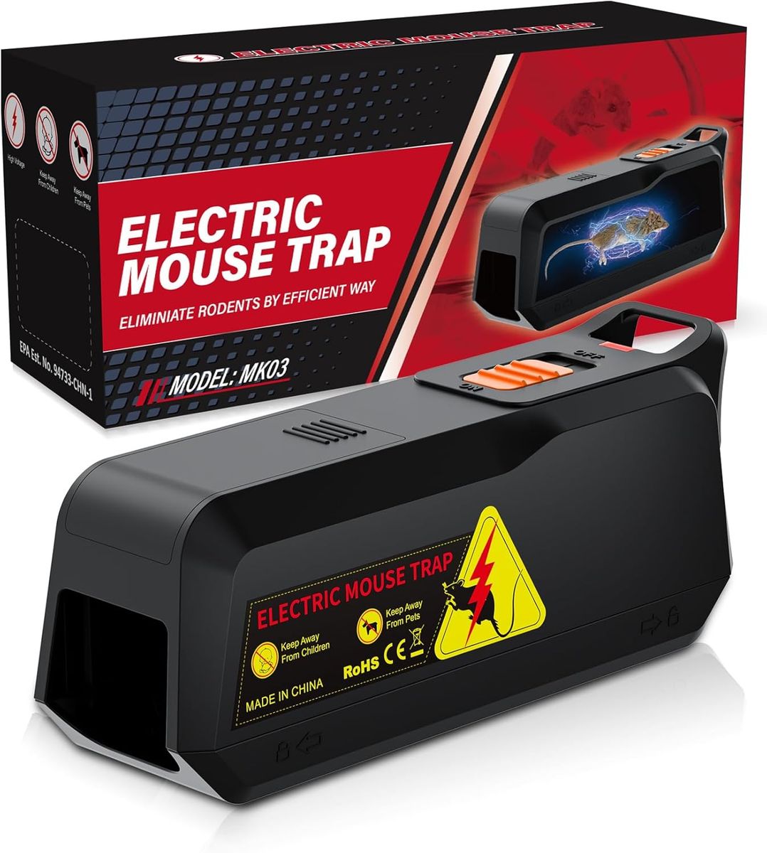 NEW Electric Mouse Traps Indoor for Home with Powerful Voltage, Effective Electronic Mouse Trap Zapper, No-Touch Disposal
