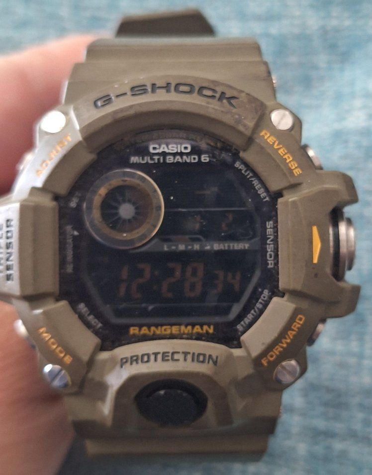 Casio G-Shock Rangeman Multi Band 6 GW-9400 Triple Sensor Olive Green Watch
