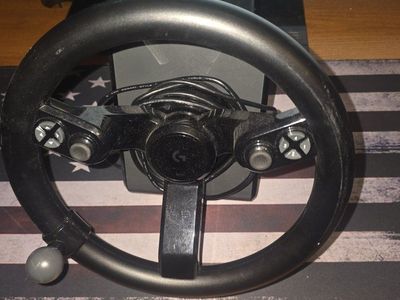 Logitech G Saitek Farm Sim Controller Heavy Equipment Wheel Pedals Side Panel