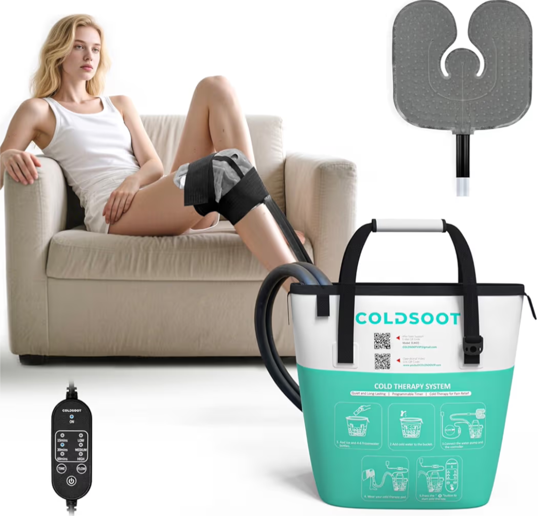 Coldsoot Ice Machine for Knee After Surgery 3.0, Portable Cold Therapy Machine with Timer