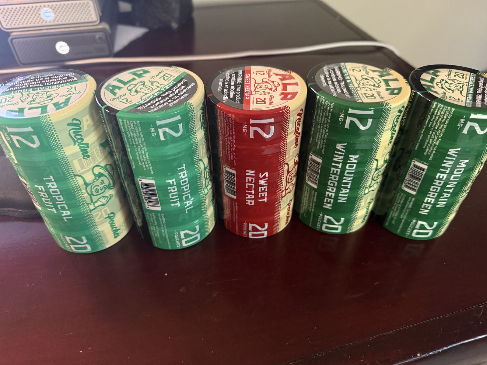 ALP Nicotine Pouches 12mg - Tropical Fruit, Sweet Nectar & Mountain Wintergreen