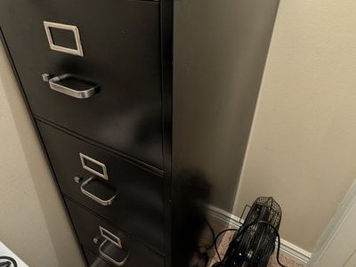 HON Black 4-Drawer Metal File Cabinet