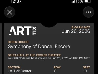 Derek Hough World of Dance 3 tickets Eccles