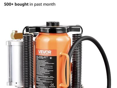 VEVOR Air Hydraulic Bottle Jack, 20 Ton/40000 LBS Lifting Range 10.4-19.7 inch, Manual/Pneumatic Operation