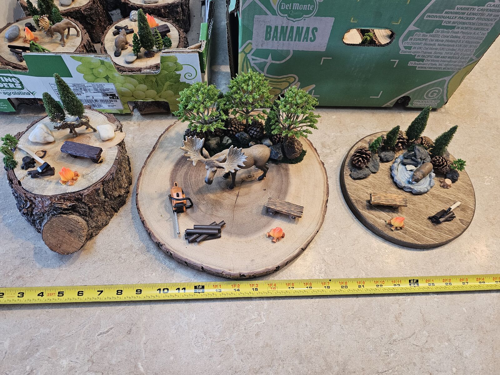 Outdoorsy/hunting/fishing themed centerpieces - perfect for weddings, retirements or just fun!