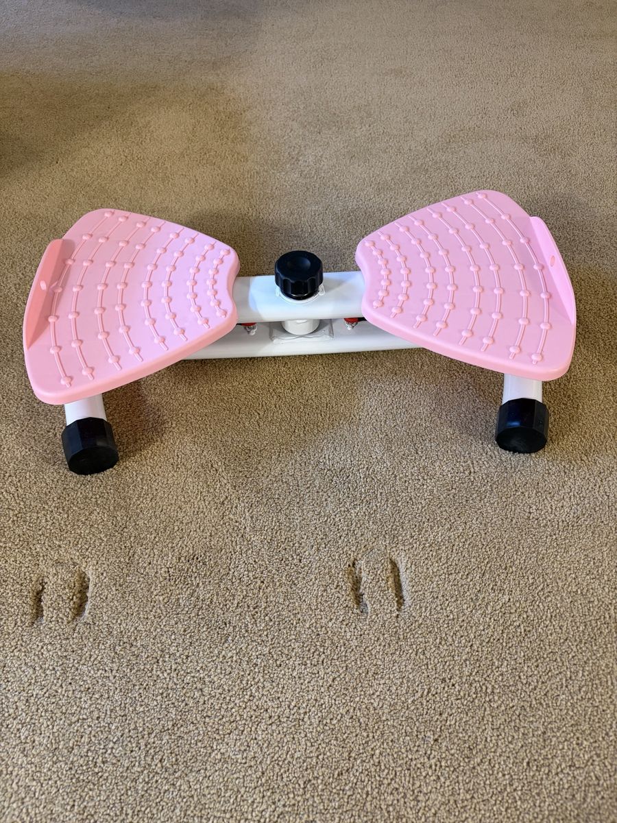 Pink and White Twist Stepper Fitness Machine for Home Workout