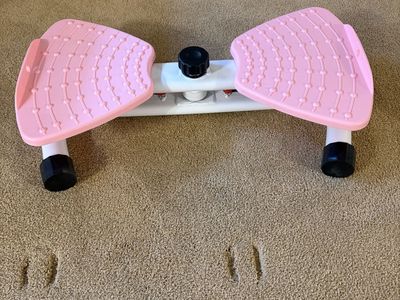 Pink and White Twist Stepper Fitness Machine for Home Workout