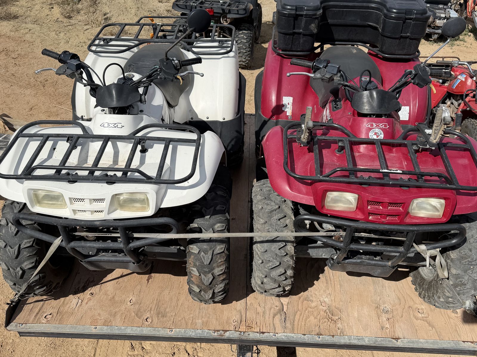 Kawasaki Prairie 360 Fourwheelers And Trailer