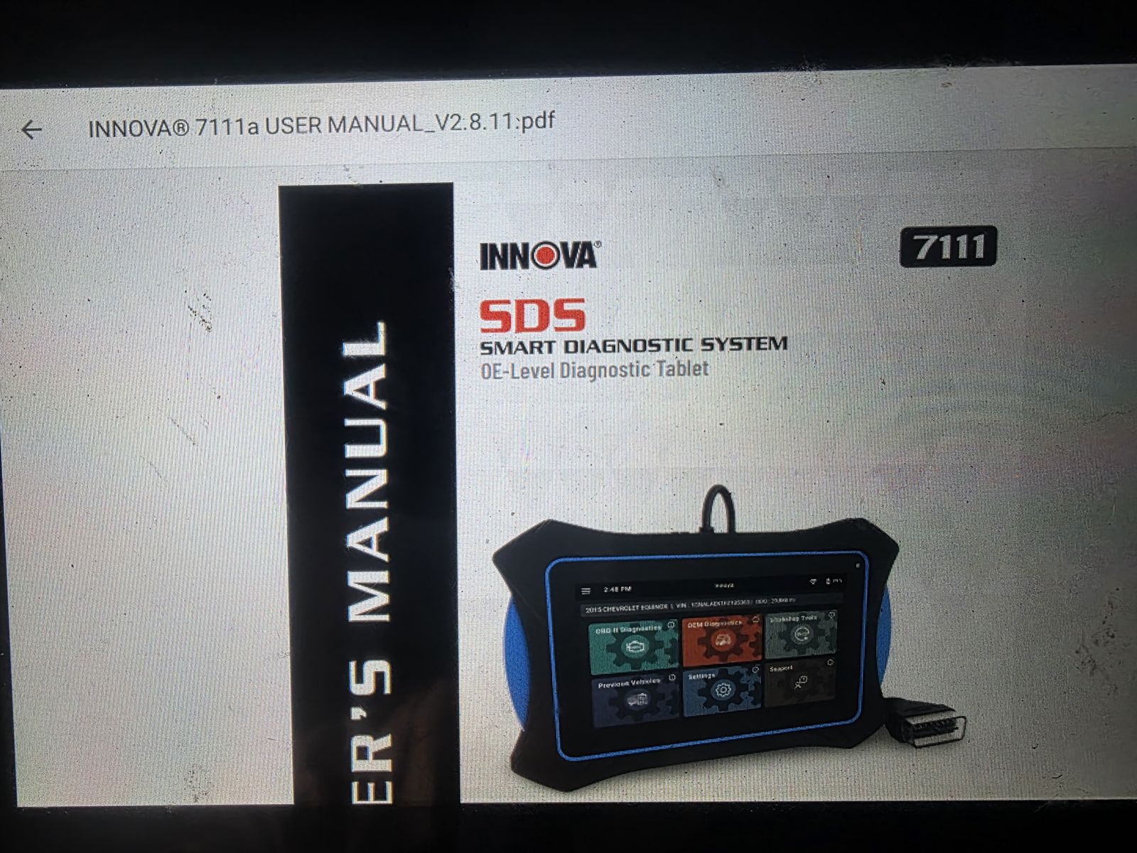 SDS Innova 7111a OBDII tablet