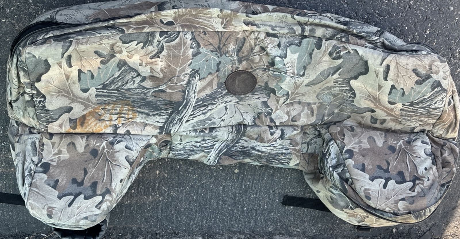 Camo Tree Bark Leaf Print Hunting Soft Bow Case Bag