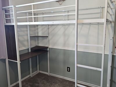 Loft bed with desk