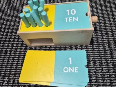 Lovevery The Count & Match Box Montessori Math Toy for Toddlers Ages 2-3 Wooden Play Kit