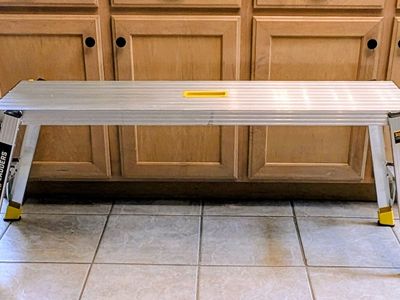 4 ft. W x 12 in.D x 20 in. H Aluminum Slim-Fold Work Platform, 300 lbs. Load Capacity