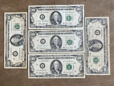 Old Paper Money FRN Small Face 100 Bills Rare Currency Collectible Coin Collection Federal Reserve Note