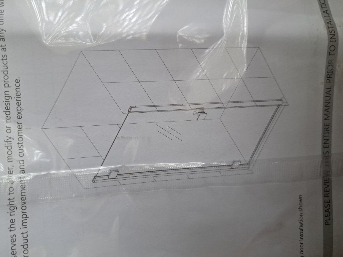 New semi-frameless shower door