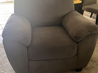 Comfy Dark Grey Oversized Armchair / Accent Chair