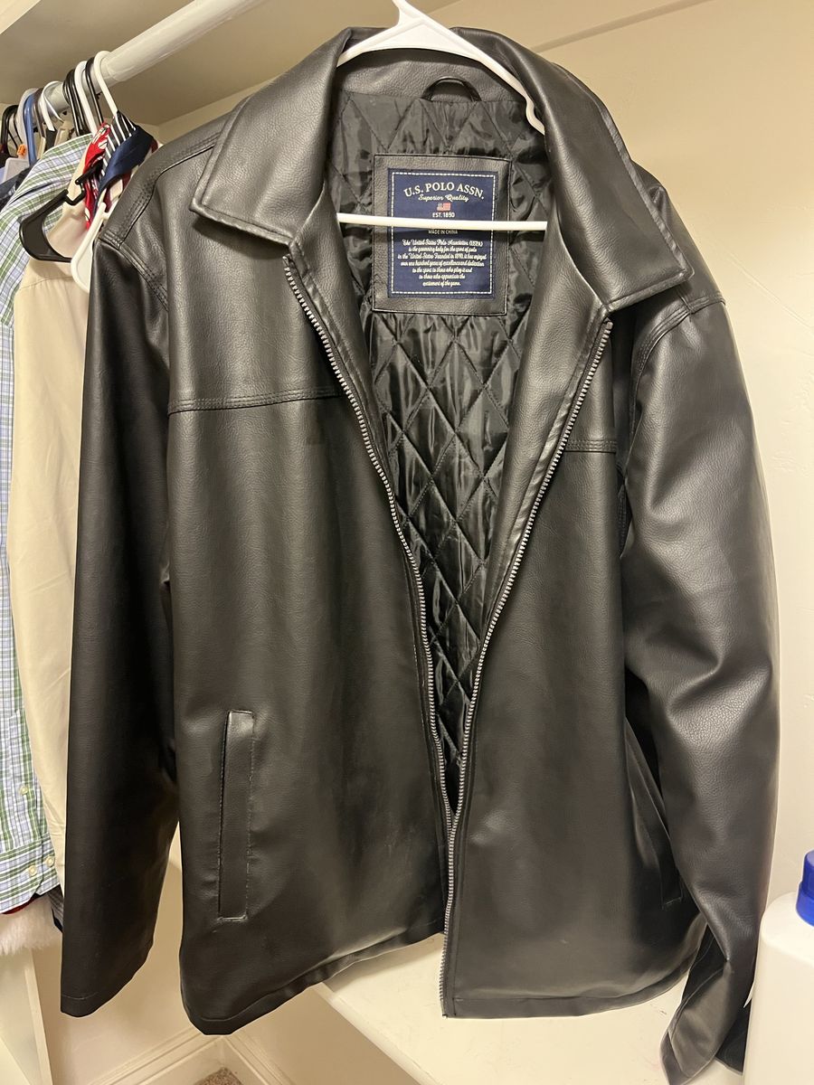 XXL Polo Black Leather Jacket