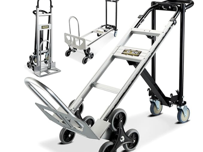 CSHT-2243B 3 in 1 Convertible Aluminum Hand Truck Dolly Cart, 1000 LBS Capacity, Heavy Duty Stair Climbing Trolley Platform Cart