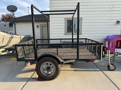 6x8 utility trailer with rack