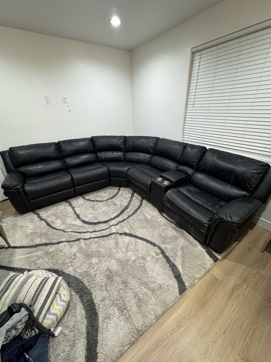Great Black Sectional Couch