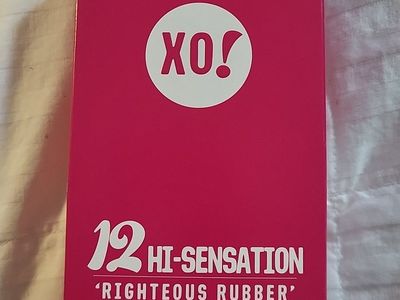 Here We Flow 12 Hi-Sensation Ribbed + Dotted Condoms - Natural Rubber Latex, Carbon Neutral