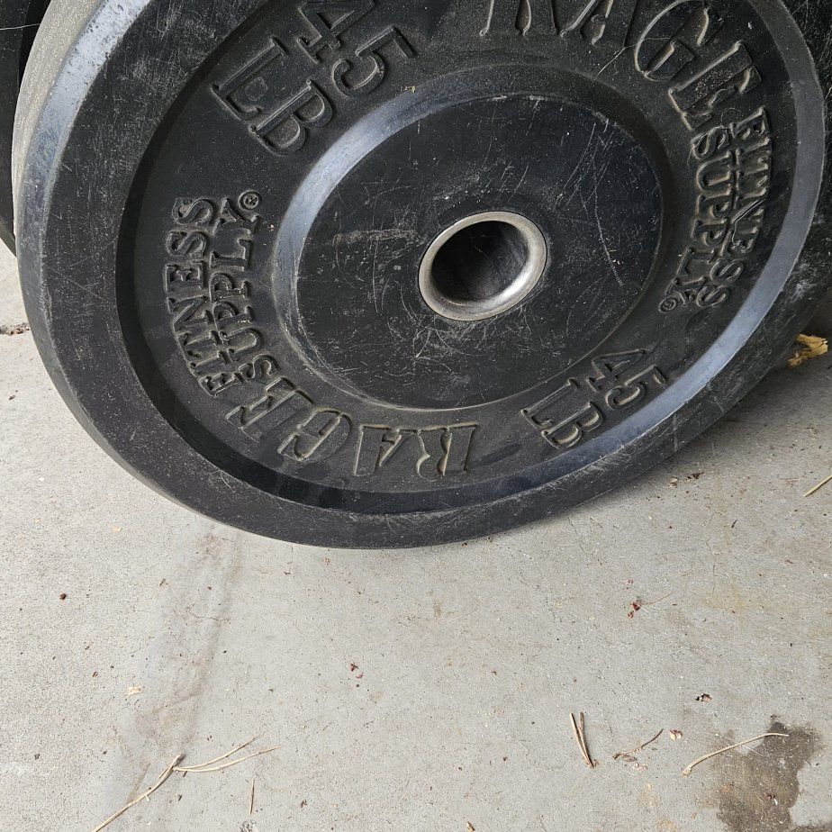 4 x 45 pound bumper plates