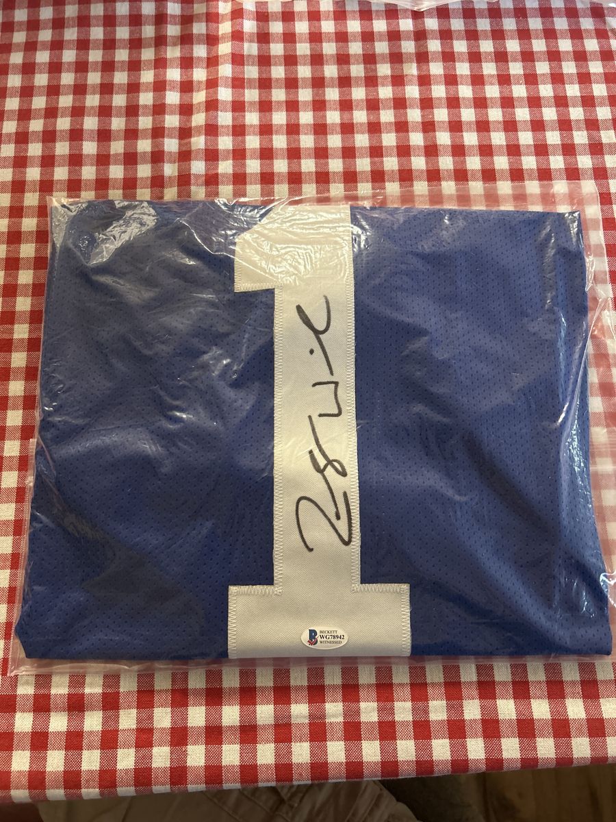 Zach Wilson #1 Rookie Autograph BYU Hand Signed BAS COA Auto Football Jersey