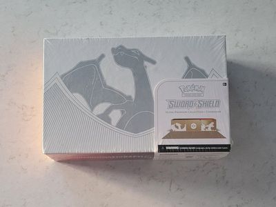 NEW-Pokemon TCG Charizard UPC Sword and Shield Box