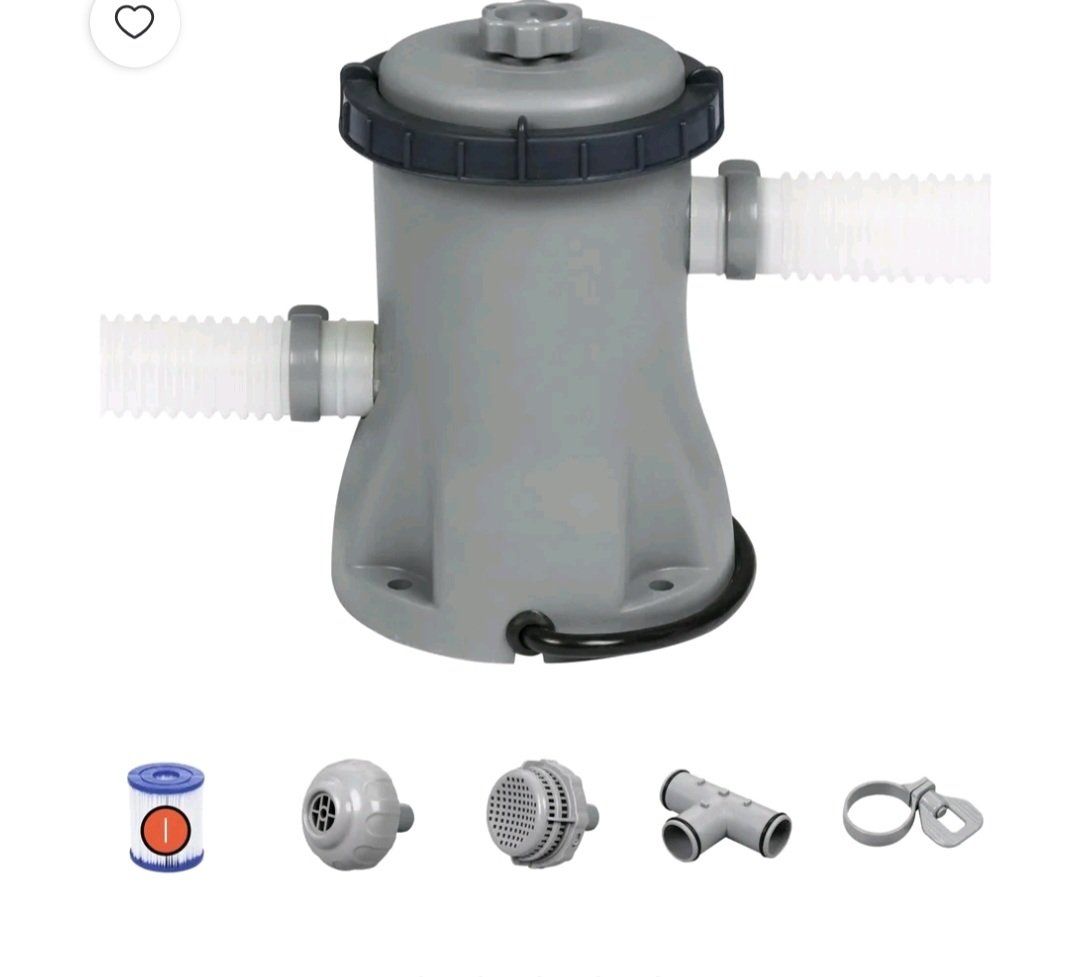 Bestway Flowclear 58511E 0.02HP Filter Pump for Swimming Pools w/ Hoses & Filter