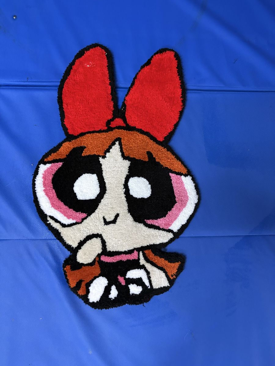 Handmade Blossom Powerpuff Girls Tufted Wall Art/Rug
