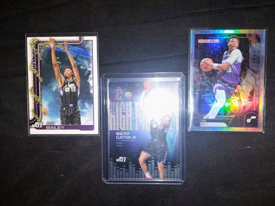 3 Jazz Rookie Cards. Two Ace Bailey RC's and 1 Walter Clayton Jr. RC. 12$!