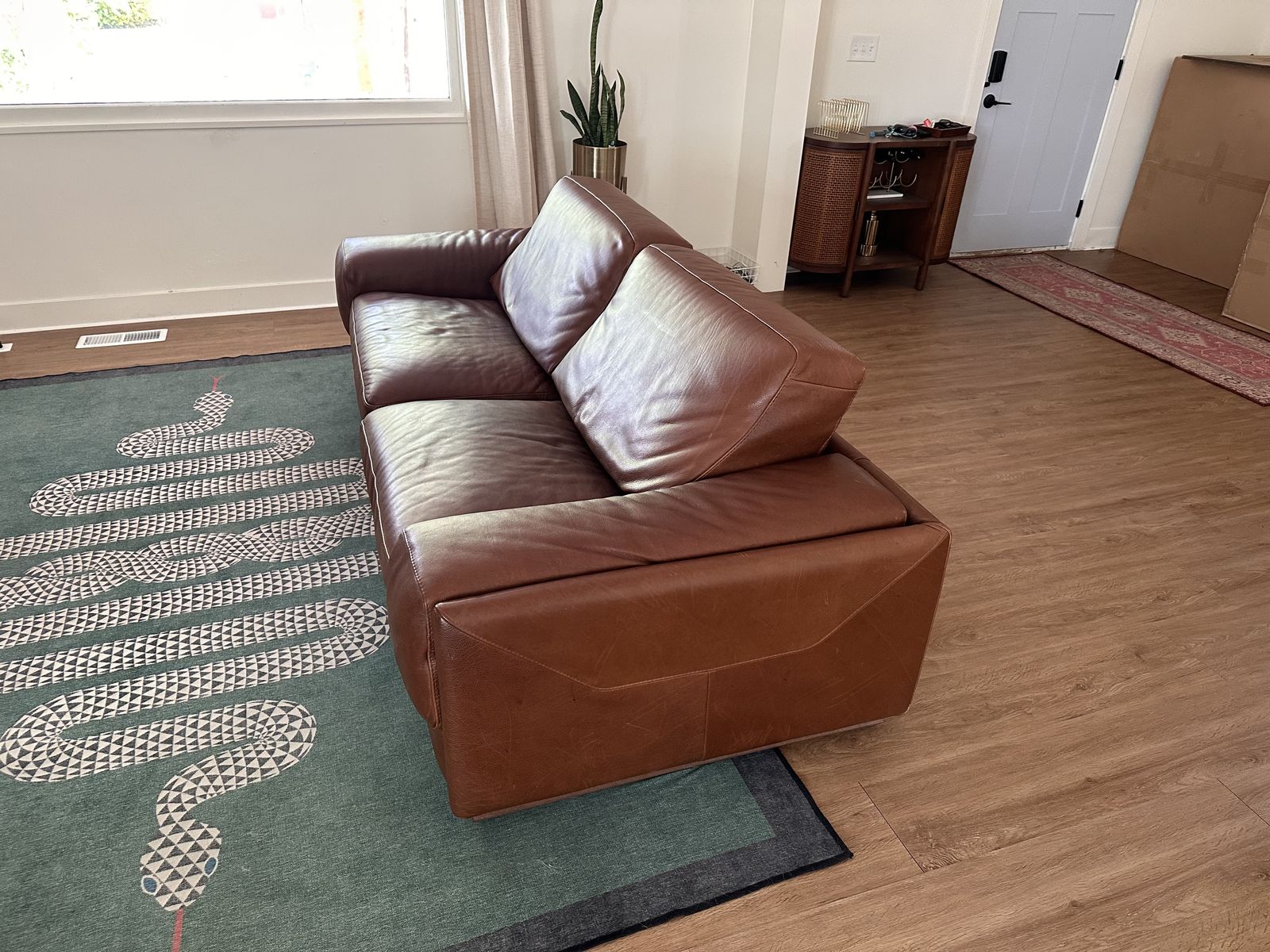 Genuine leather couch