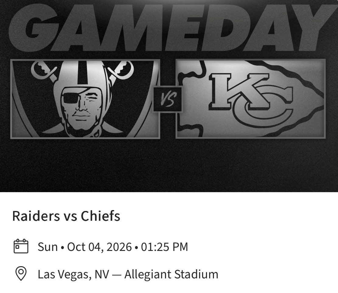 Raiders vs Chiefs