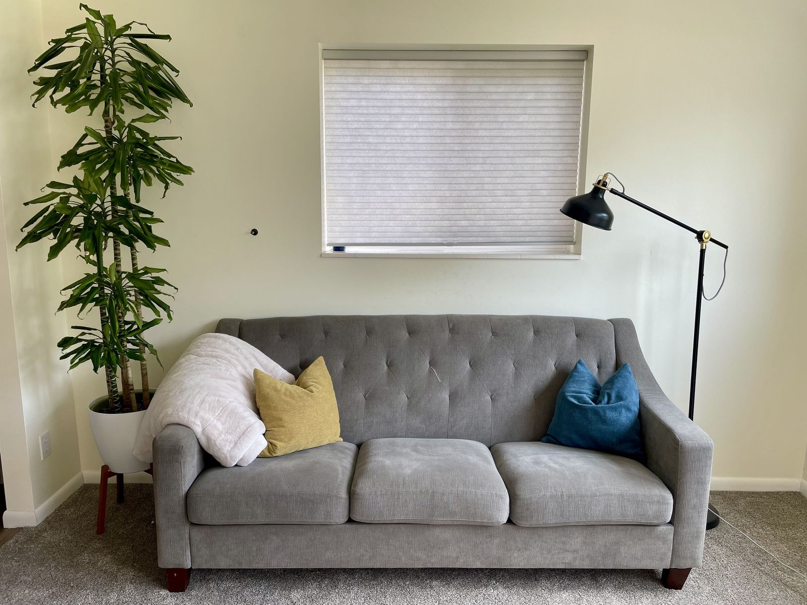Felton Tufted Sofa Couch - Dune Gray