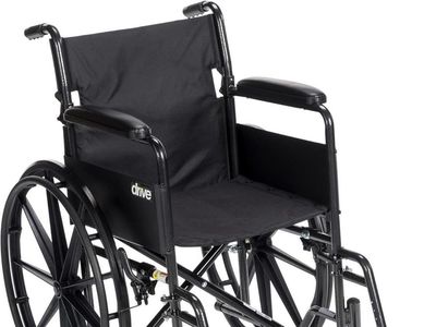 New in box Wheelchair Drive Medical Sport 1 Silver no flat tires folds for travel