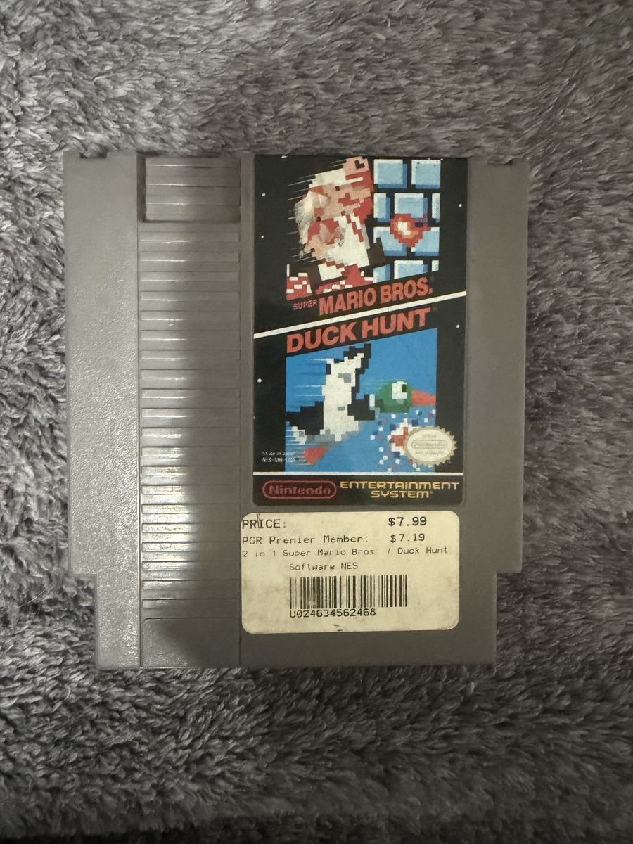 Super Mario Bros / Duck Hunt NES Game Cartridge