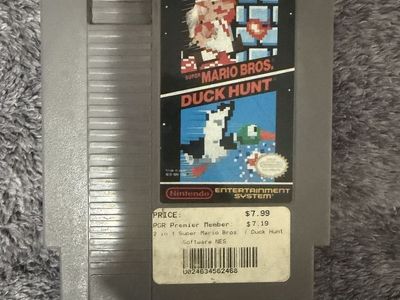 Super Mario Bros / Duck Hunt NES Game Cartridge