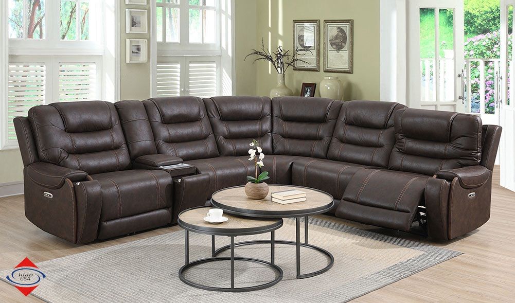 BRAND NEW! Power Motion Brown Sectional