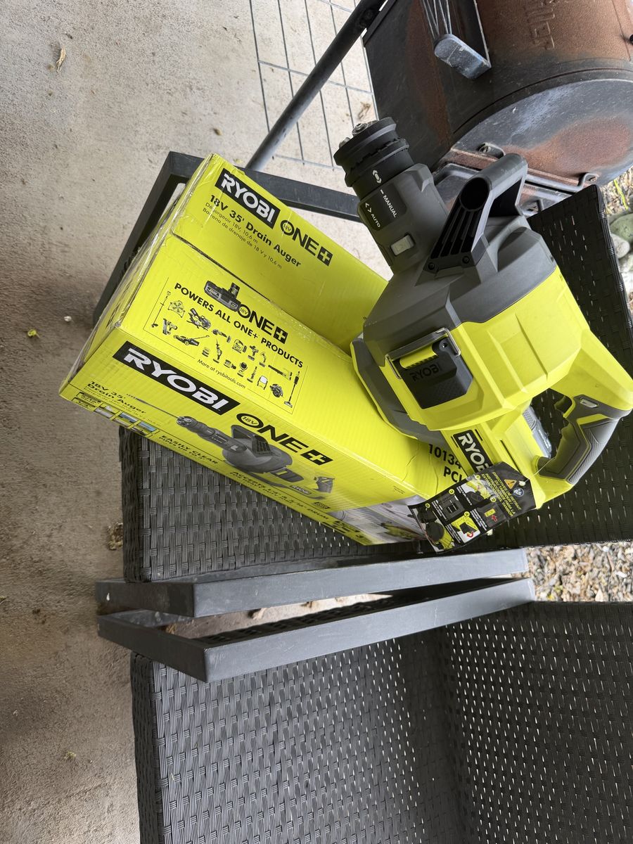 Clog-Crushing Power! Like-New RYOBI 18V ONE+ 35' Drain Auger