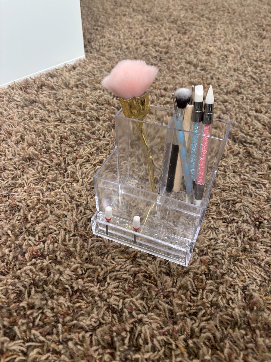 nail tech brush and e-file holder