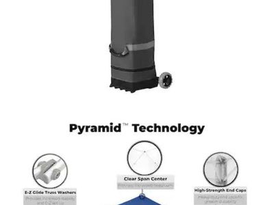 E-Z UP Pyramid 10-ft Portable Canopy Shelter with Rolling Storage Bag