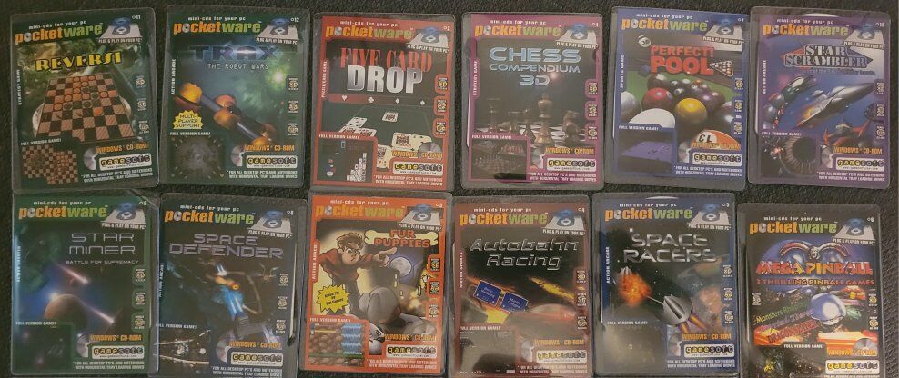 Collection of "Pocketware" mini-CDs